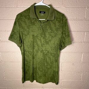 Alfani Green Polo Shirt with Textured Finish